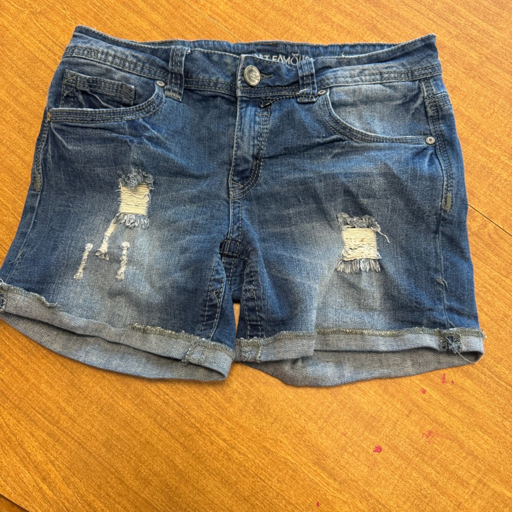 Almost famous distressed Jean shorts size 11